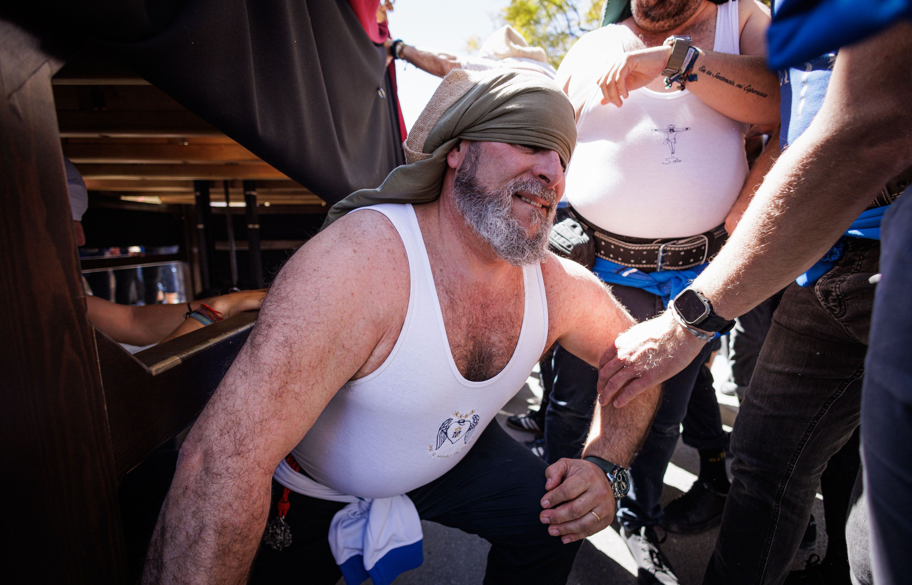 Imagen de la Hermandad de La Sed este Lunes Santo.