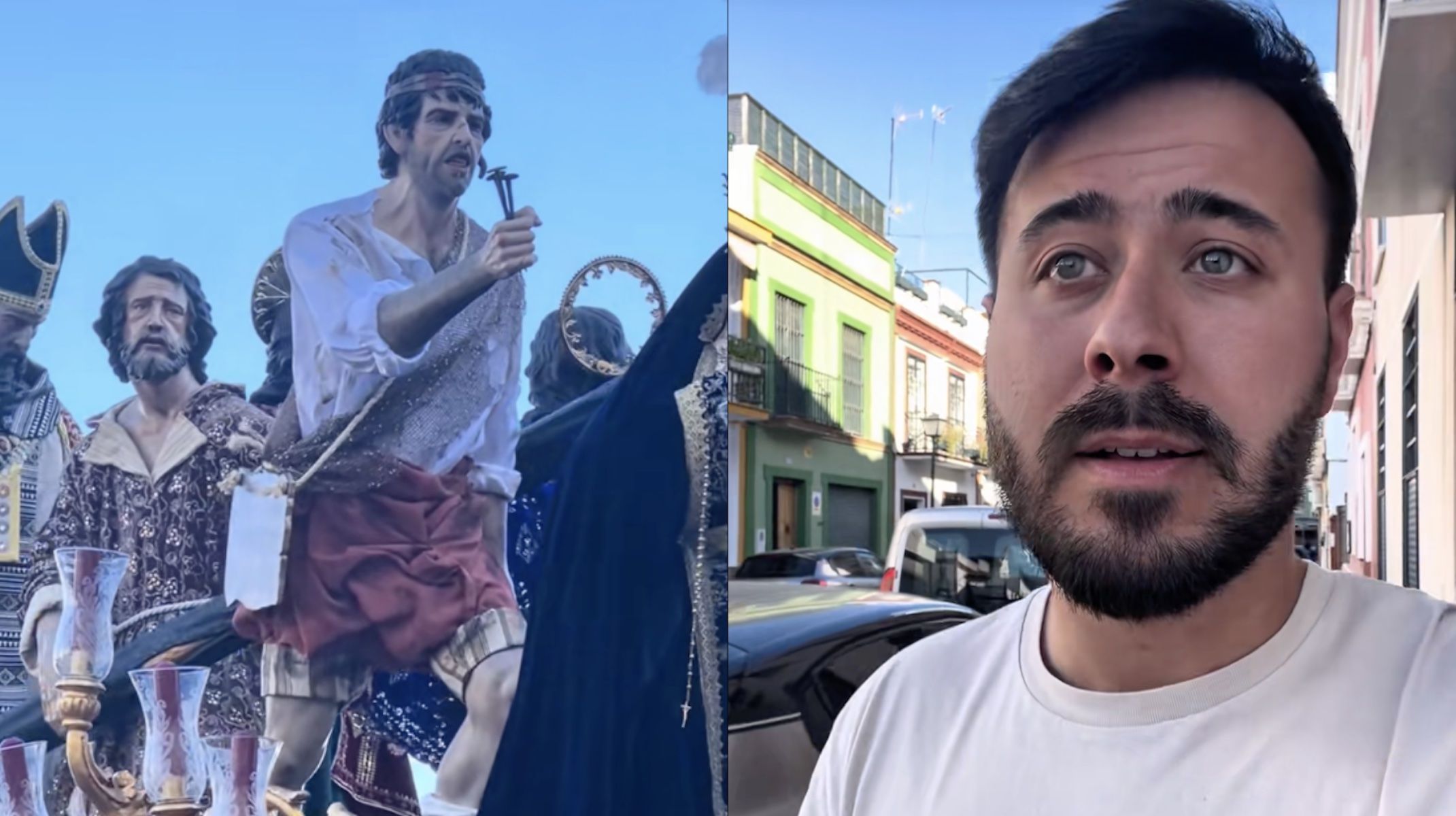 El escultor sevillano Mosquero Nabarro explica cómo es ver una de sus obras procesionar en la calle.
