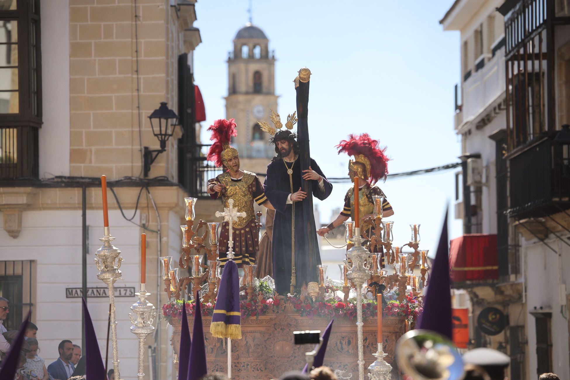 La Hermandad de la Salud de San Rafael, este Martes Santo en Jerez.
