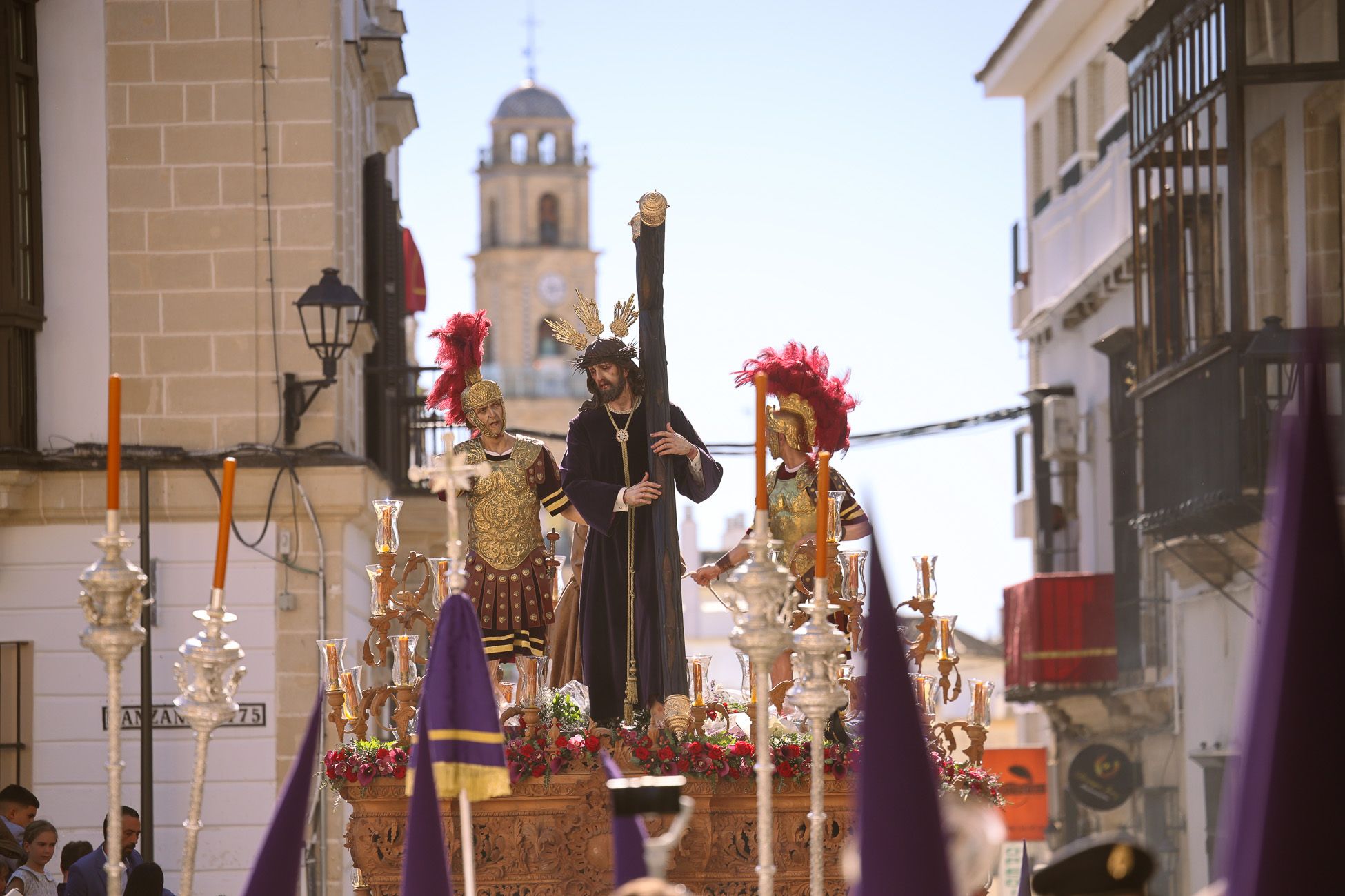 La Hermandad de la Salud de San Rafael, este Martes Santo en Jerez.