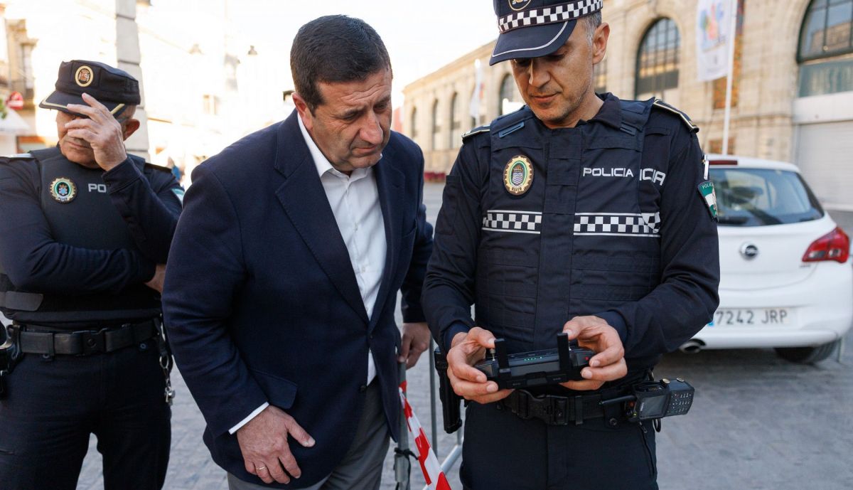 Drone Policia Local Jerez  Semana Santa Seguridad Cabrales , Jose Ignacio Martinez delegado 6