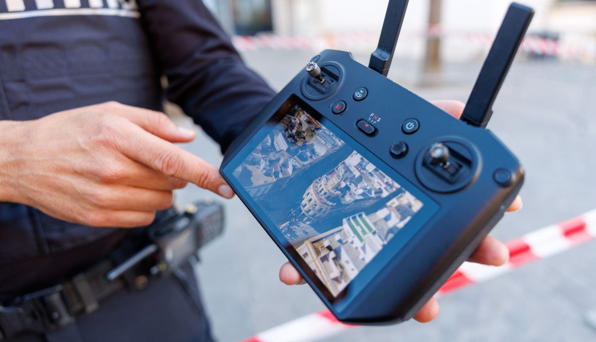 Drone Policia Local Jerez  Semana Santa Seguridad Cabrales , Jose Ignacio Martinez delegado