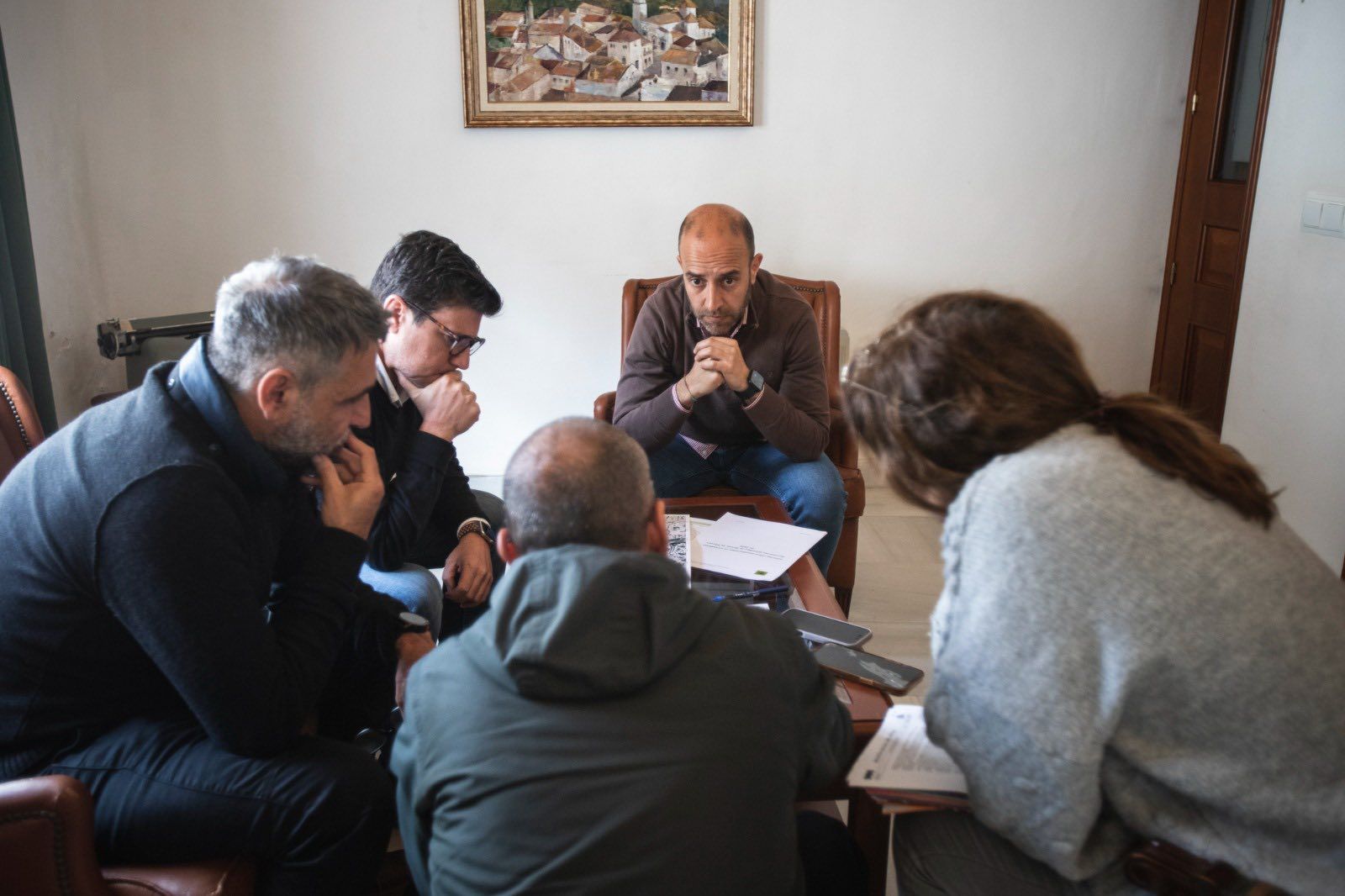 Reunión sobre el plan de actuaciones de prevención ante futuros temporales en Grazalema.