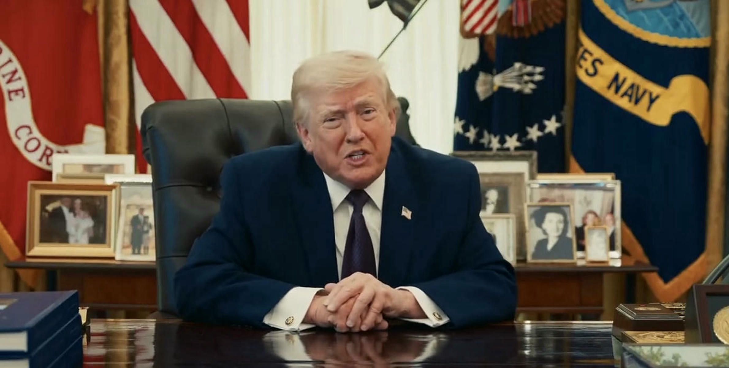 El presidente de los Estados Unidos, Donald Trump, en el Despacho Oval.