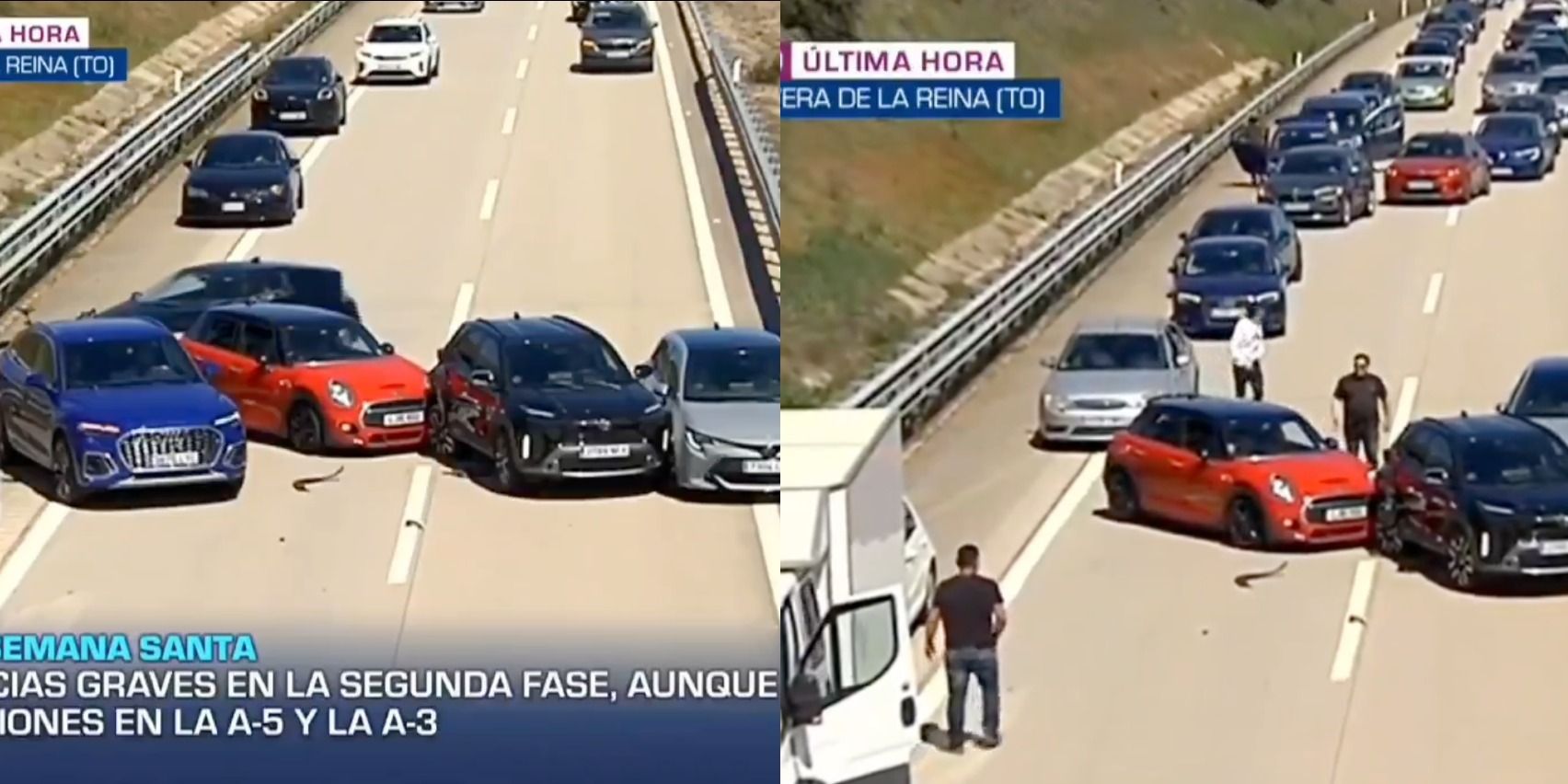 Un momento de la emisión del accidente en directo en CMM.