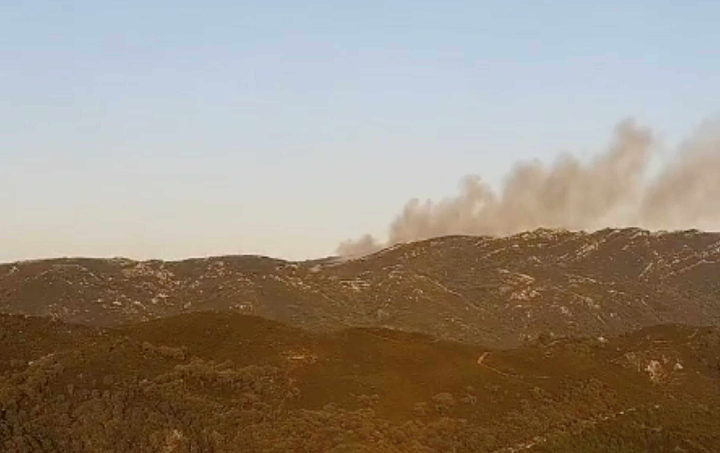 El incendio entre Benalup y Medina, en una imagen de Infoca.