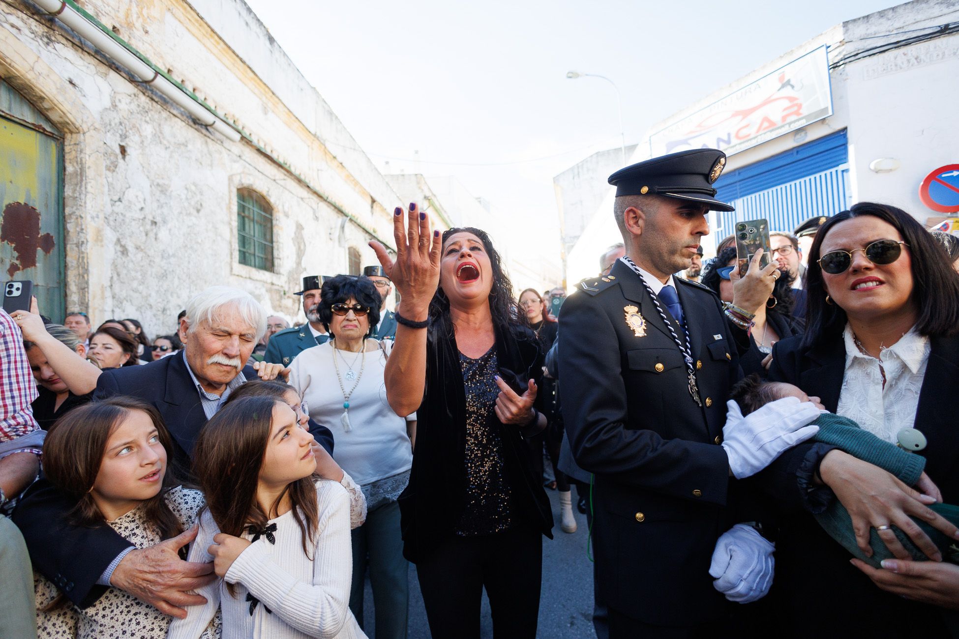 Saeta al Cristo de la Expiración, en la calle Sancho Vizcaíno.
