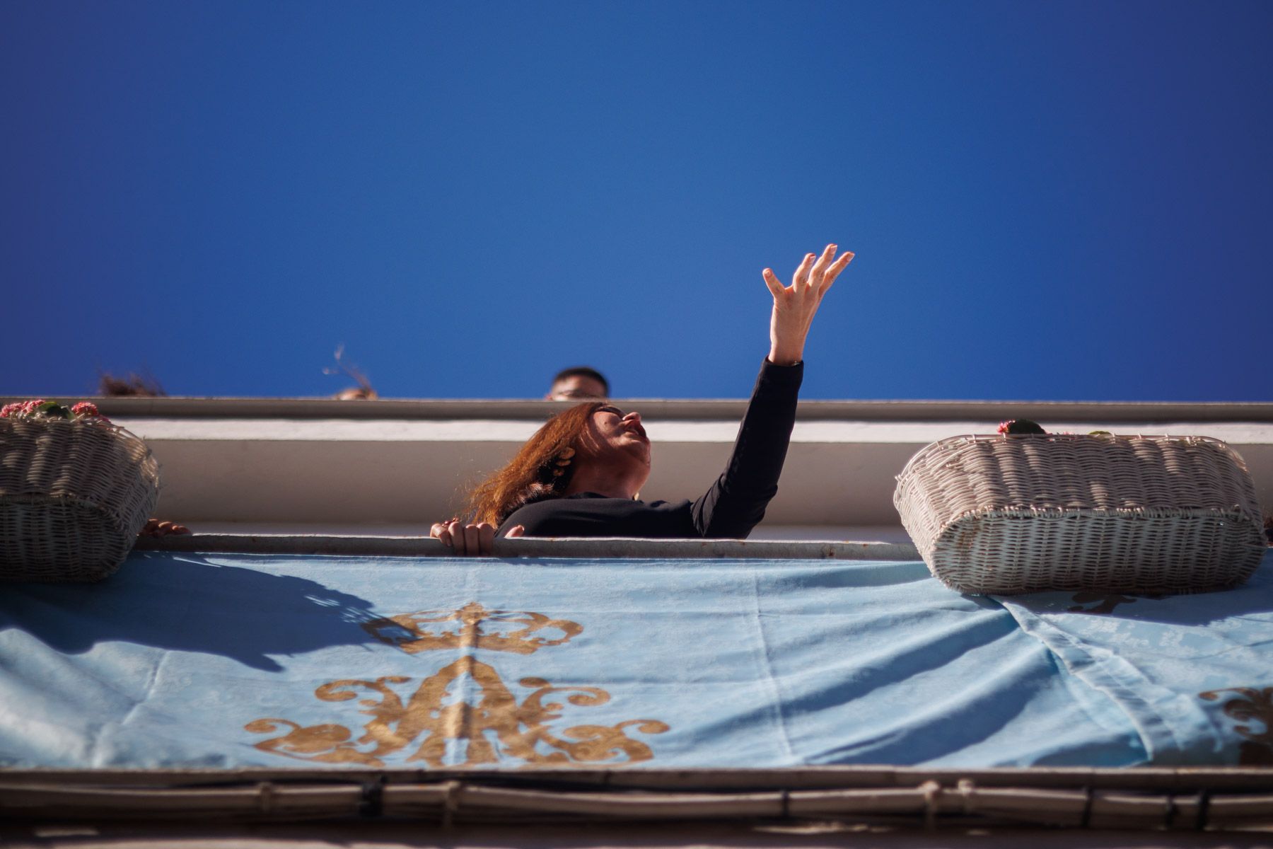 La Hermandad de la Exaltación en su salida este Viernes Santo