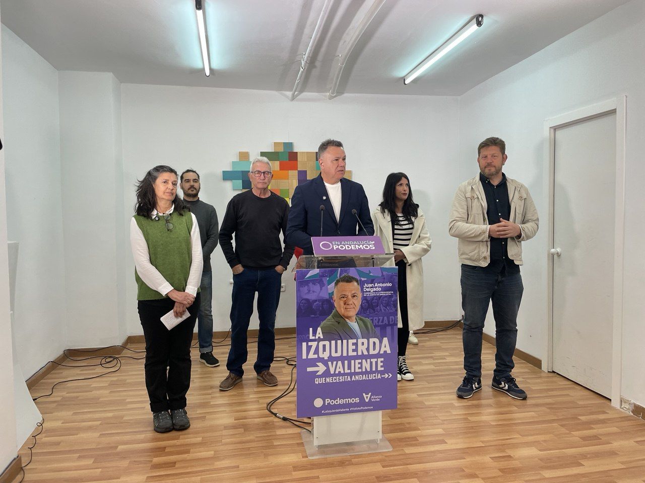 Un acto de Podemos antes del acuerdo.