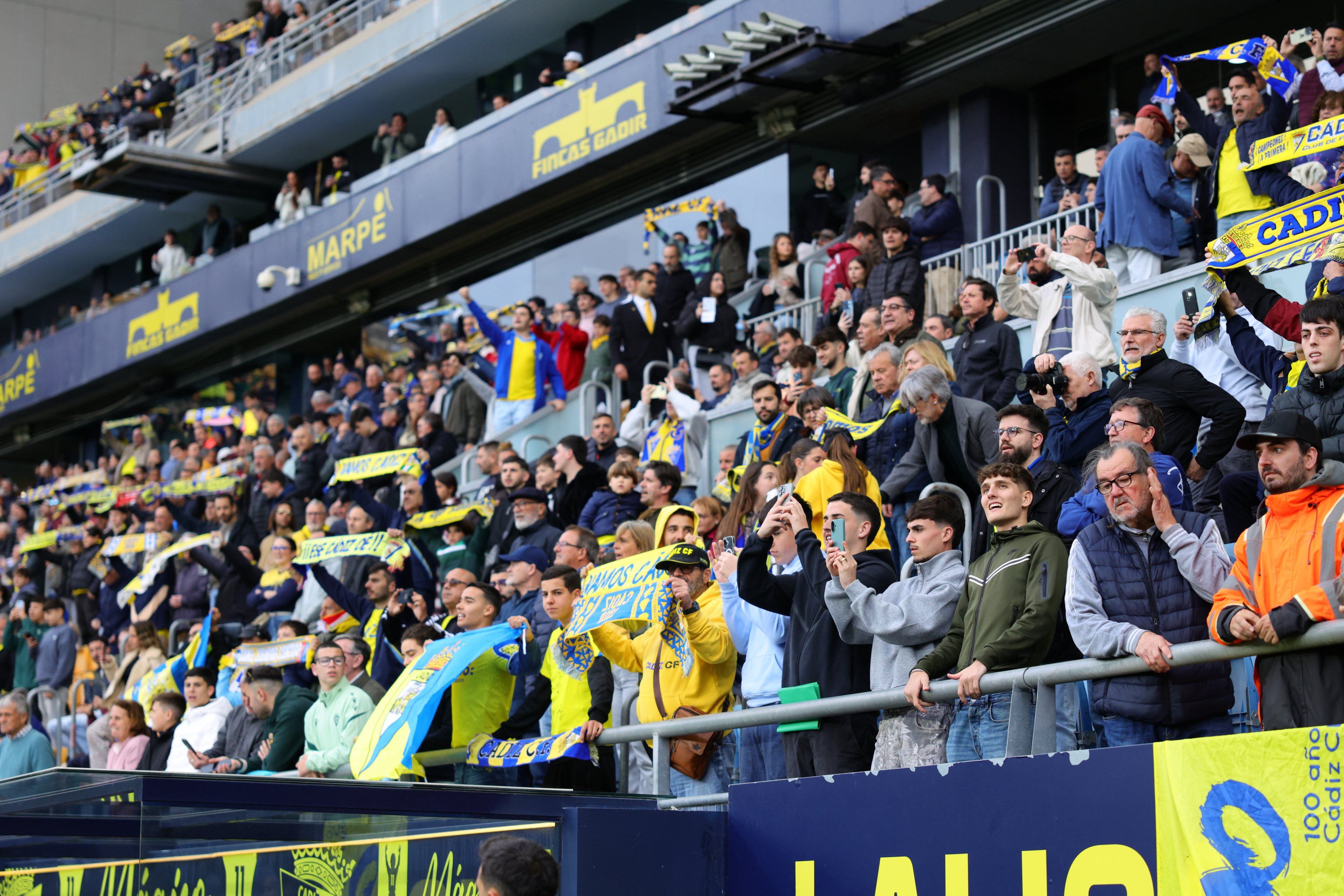 La afición cadista en uno de los últimos encuentros. La afición cadista en uno de los últimos encuentros.