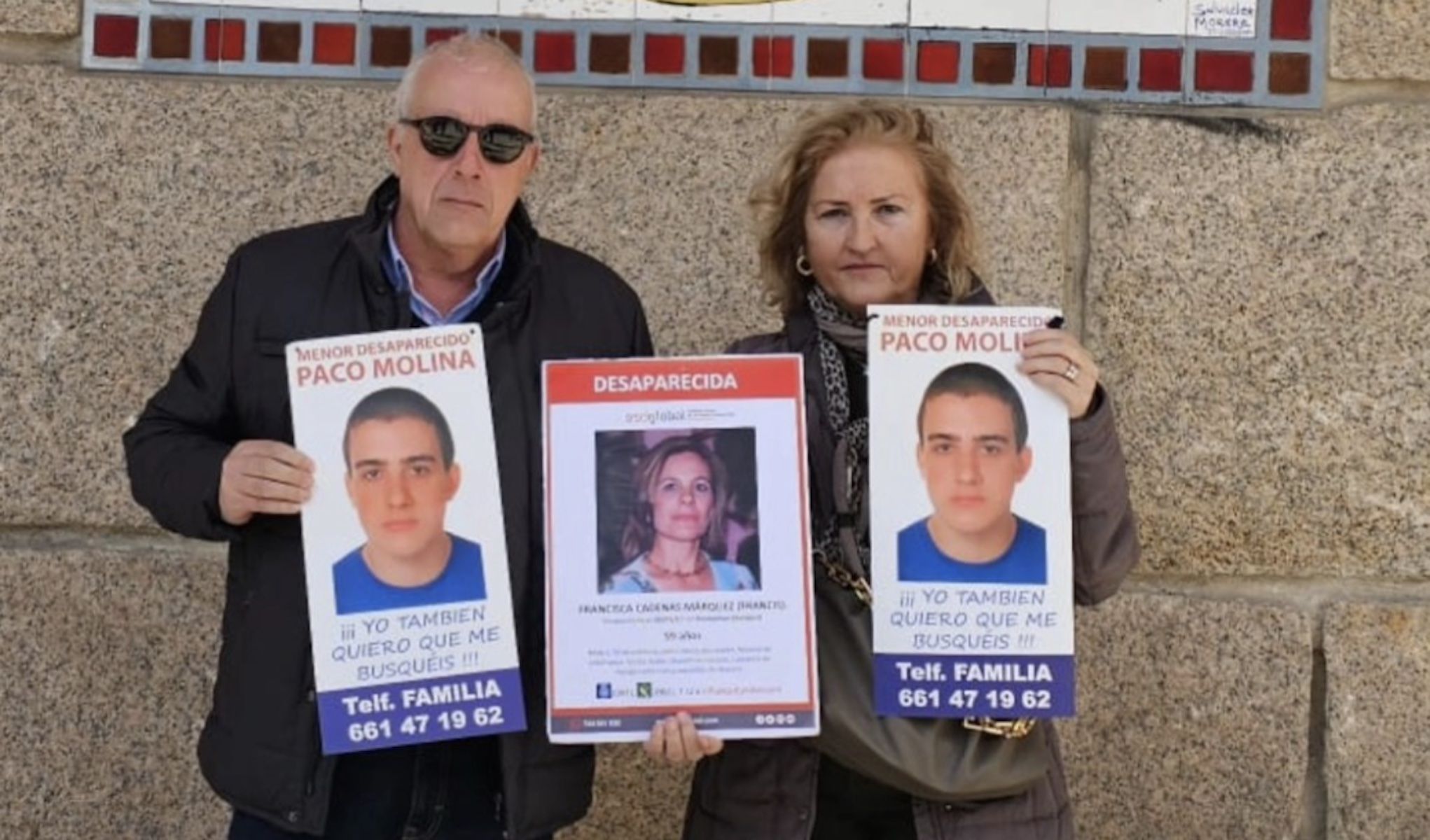 Isidro Molina, padre del joven cordobés desaparecido en 2015, junto a Francisca. Isidro Molina, padre del joven cordobés desaparecido en 2015, junto a Francisca.
