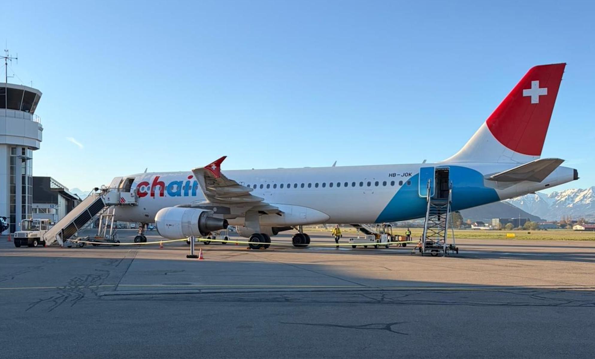 El avión de Berna, Suiza, aterriza en Jerez.