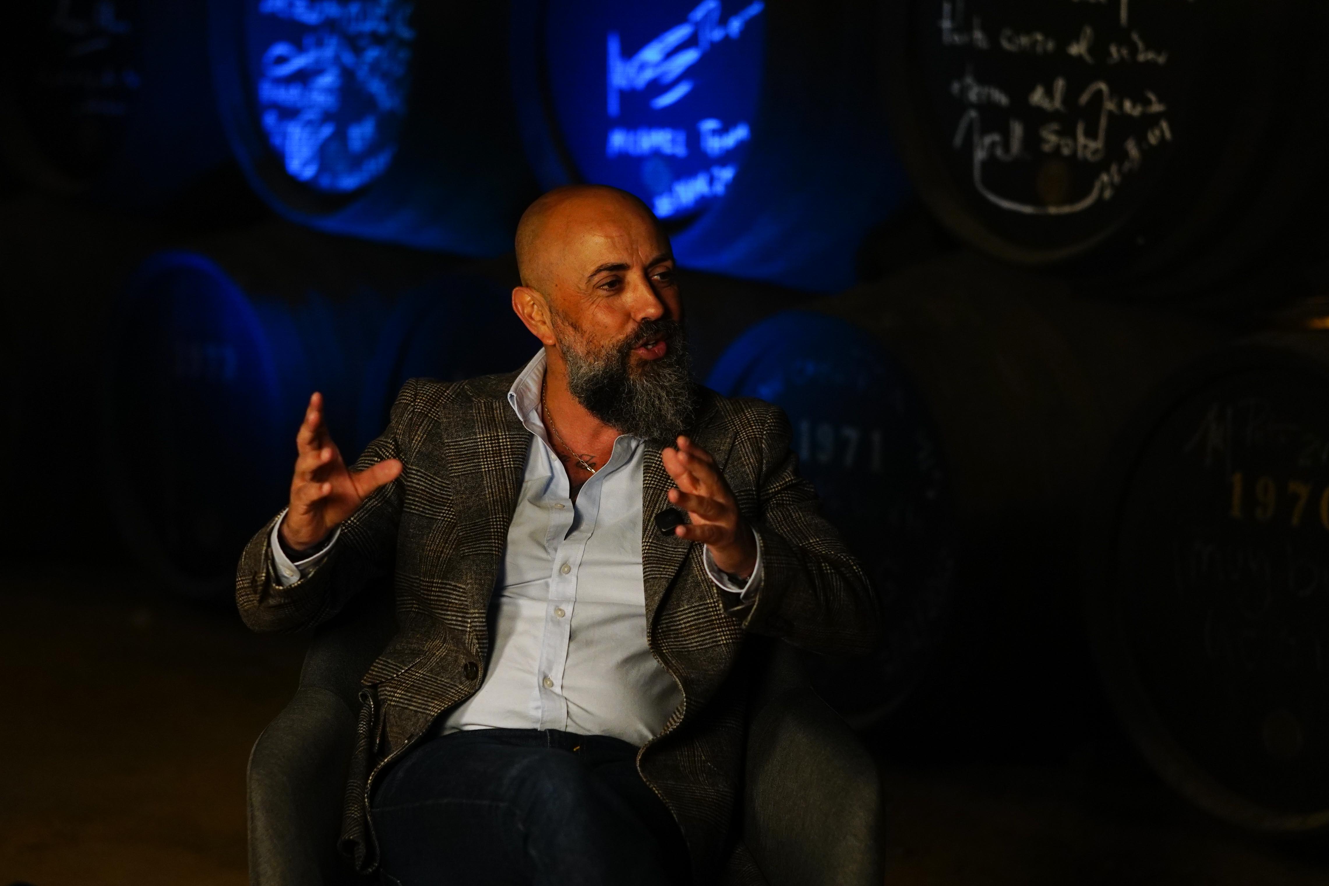 Juan Luis Gil Zarzana 'Titín', presidente del Xerez CD, durante la entrevista para El Reservado de lavozdelsur.es.