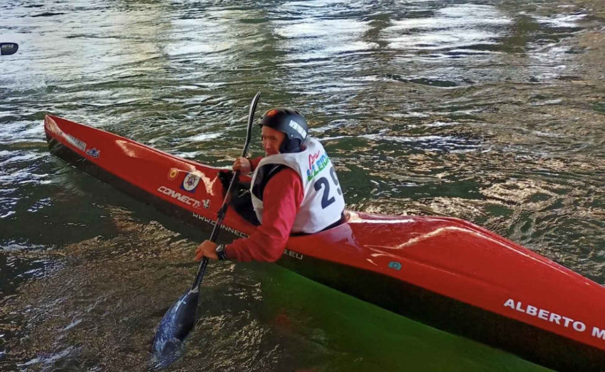 Una foto de Alberto, el piragüista fallecido, compartida por Lars.