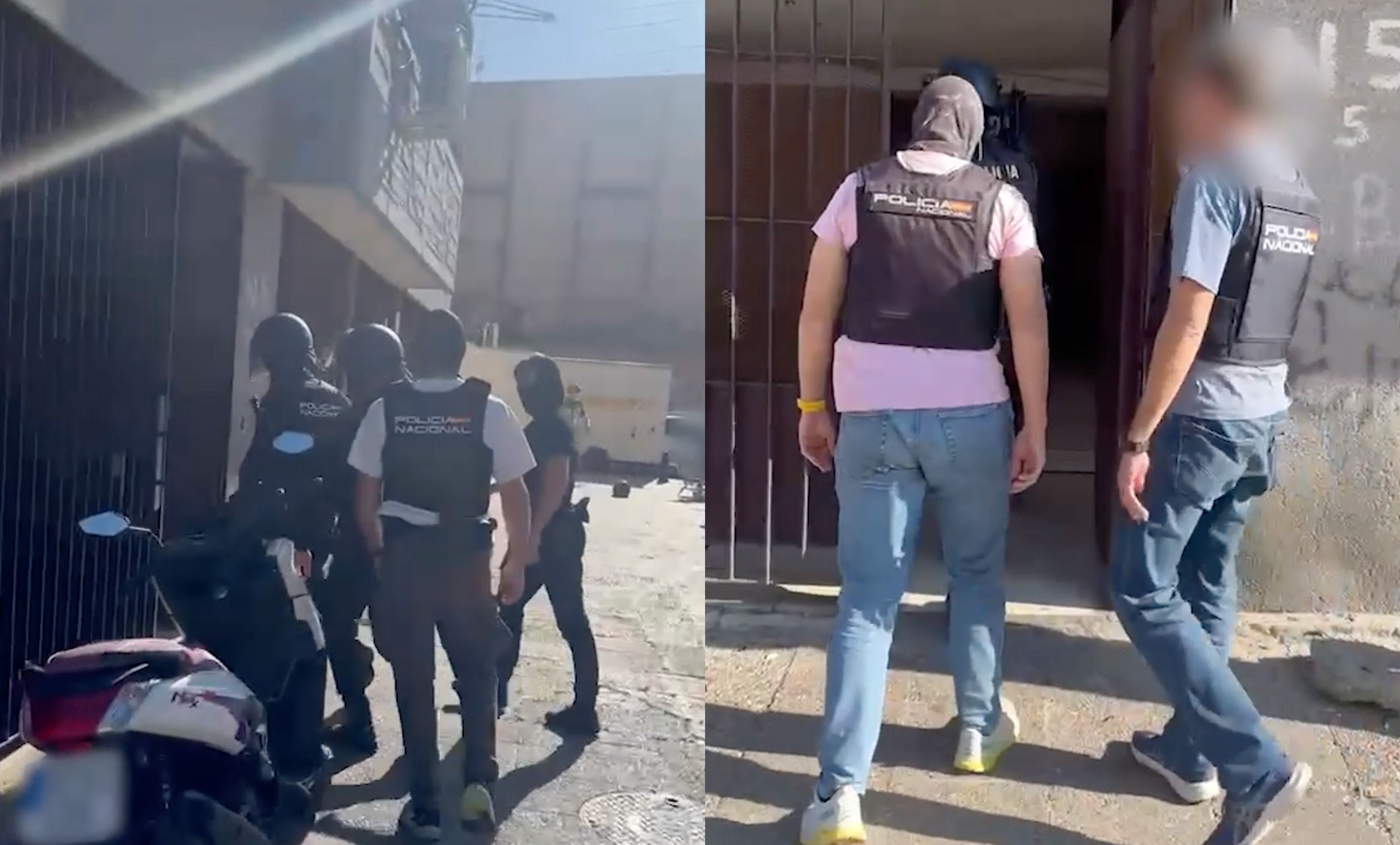 La operación contra el cultivo de marihuana en el Polígono Sur.