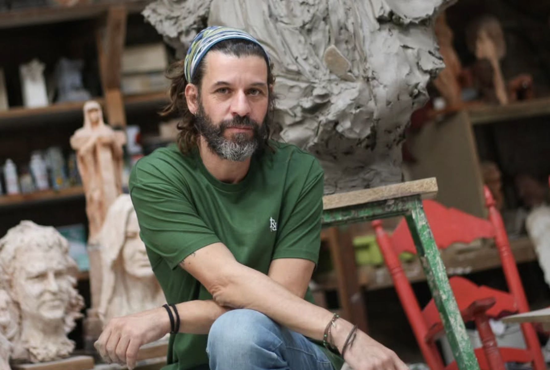 Martín Lagares, el escultor que ha realizado el monumento a Rafael de Paula que irá situado frente a la Plaza de Toros de Jerez.