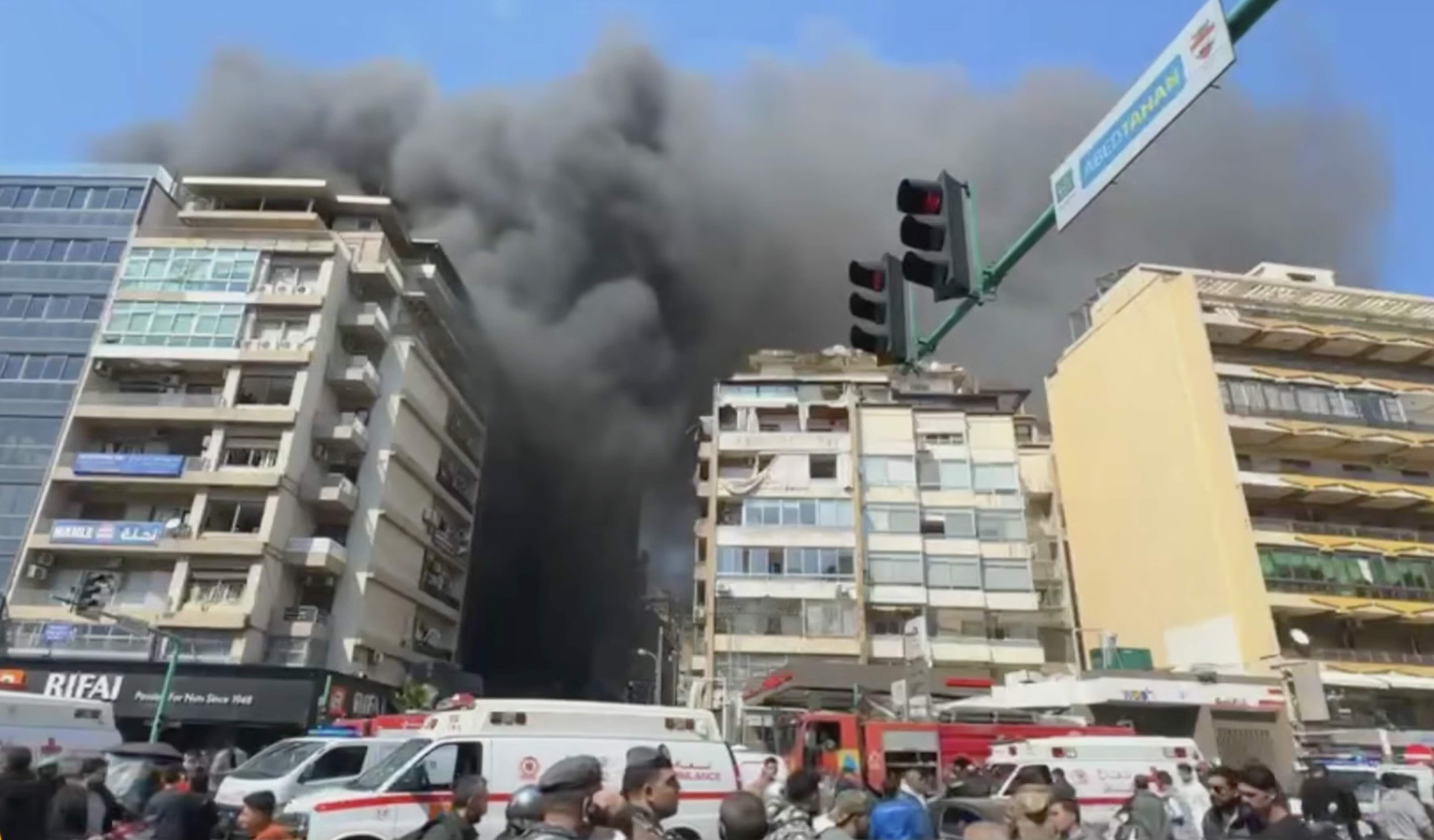 Un momento de uno de los ataques de Israel este miércoles, en una imagen de Al Jazzera.