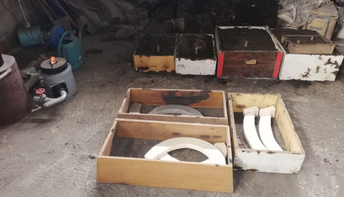 Detalles de la ejecución de la obra, despiece piezas de poliestereno.