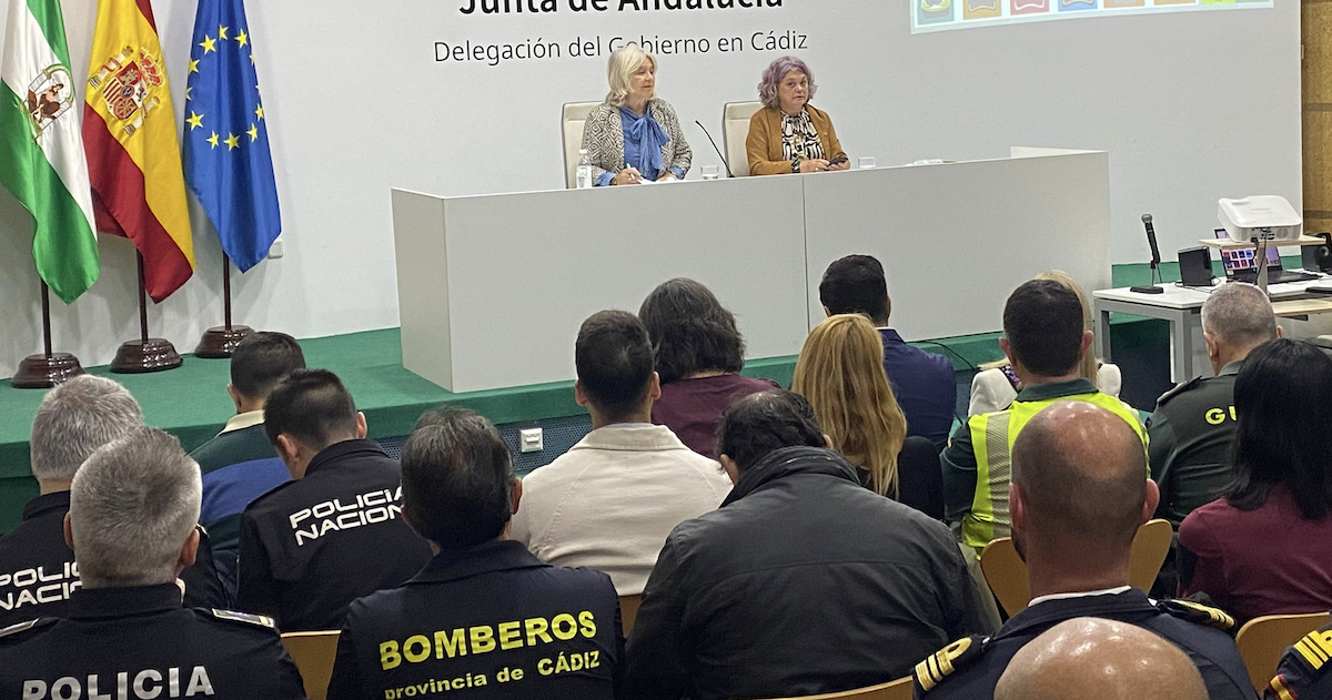 Las delegadas de las administraciones estatal y autonómica presidiendo la reunión.
