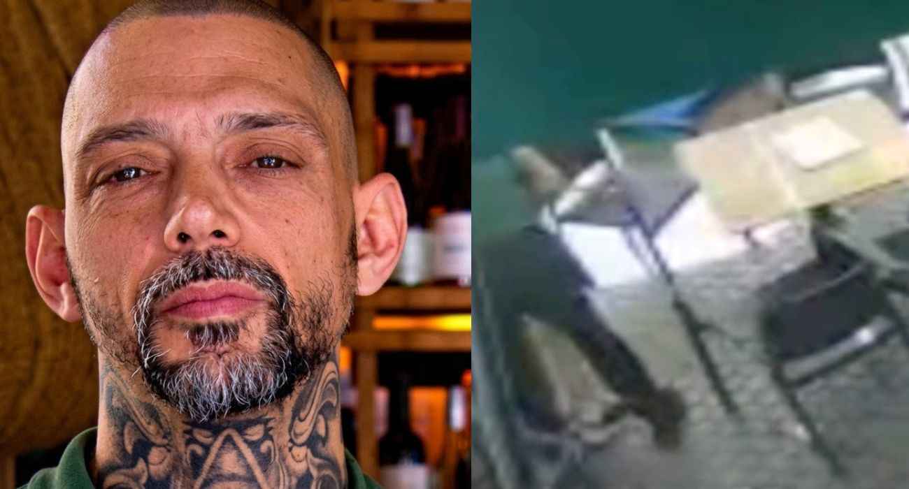 Una imagen de Lorenzo y de su intervención, recogida por las cámaras del bar. Una imagen de Lorenzo y de su intervención, recogida por las cámaras del bar.