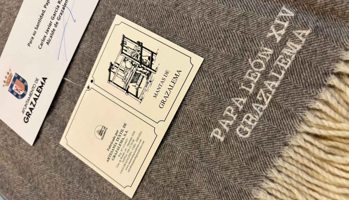 La manta de Grazalema que ha recibido el Papa