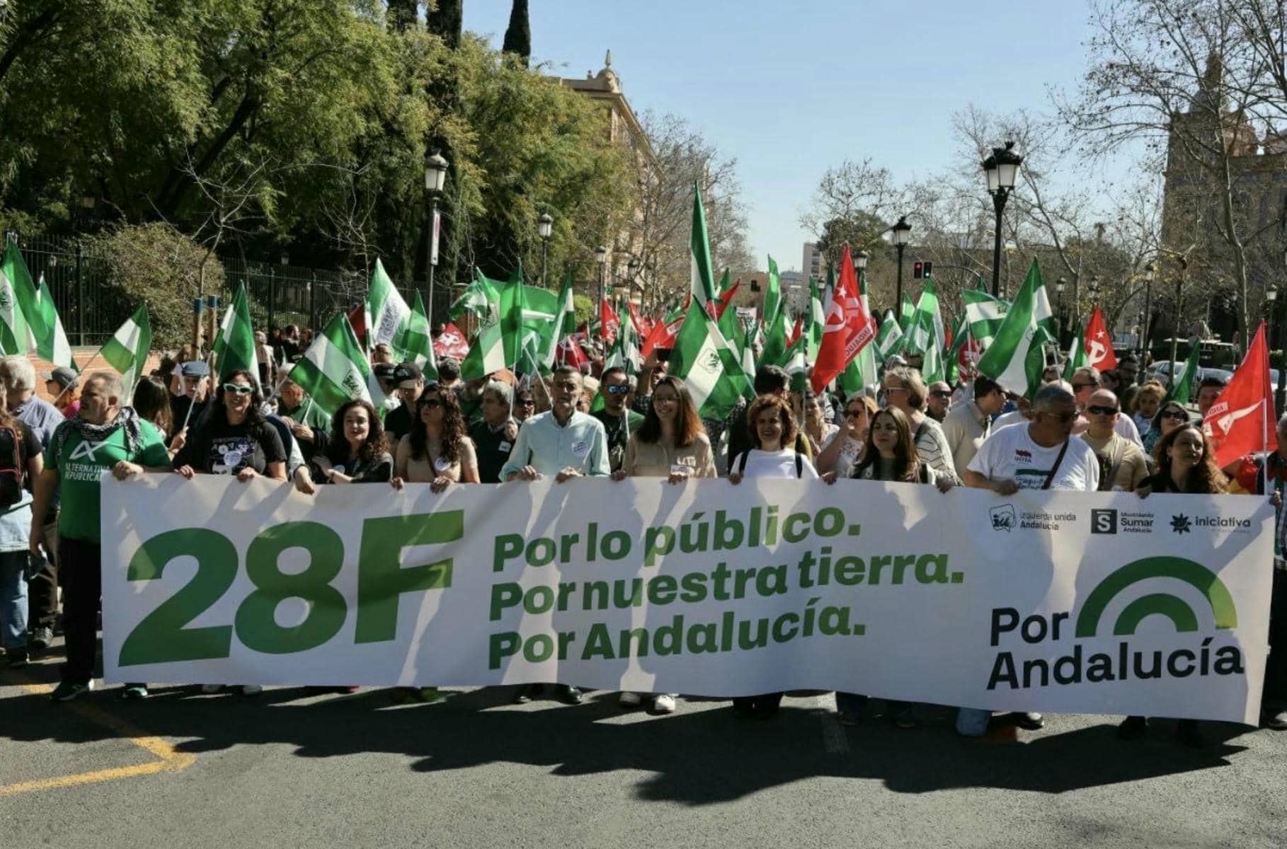 Miembros de Por Andalucía en una imagen reciente. Miembros de Por Andalucía en una imagen reciente.