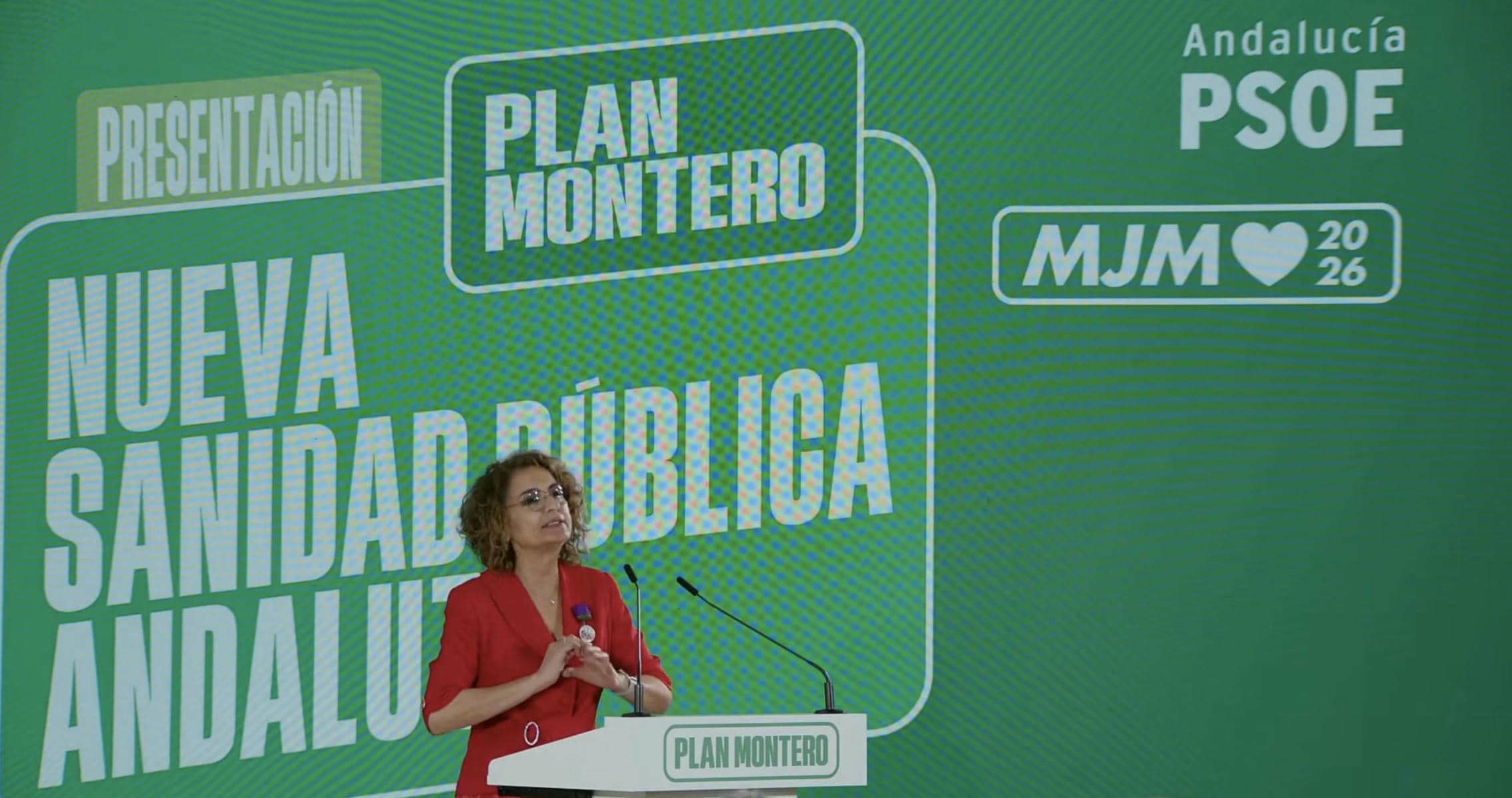 La candidata socialista María Jesús Montero, en Cádiz.