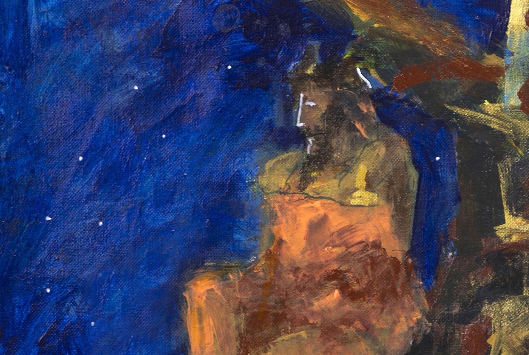 Ilustración de Ernesto Larrate para el poemario 'El Pájaro' de Fernando Évora.