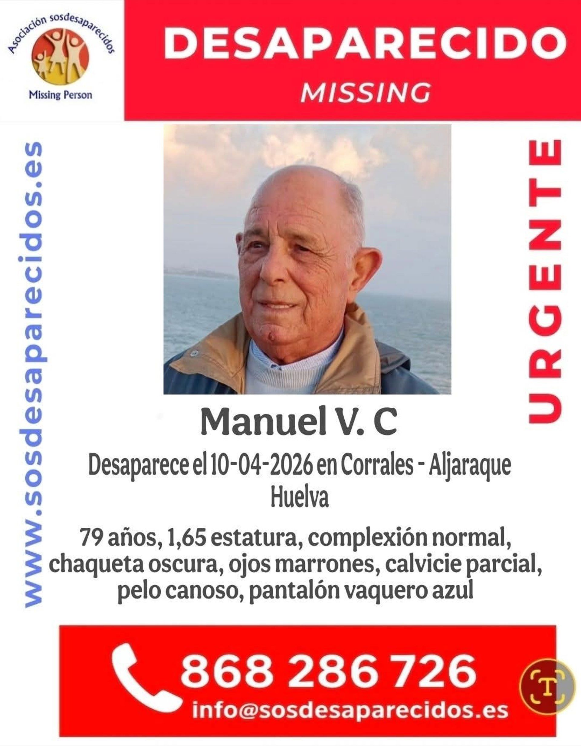 Cartel con los datos de Manuel Valle.