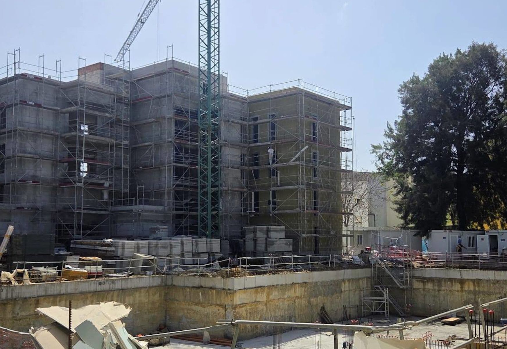 Obras del nuevo cuartel de la Guardia Civil en Chiclana.