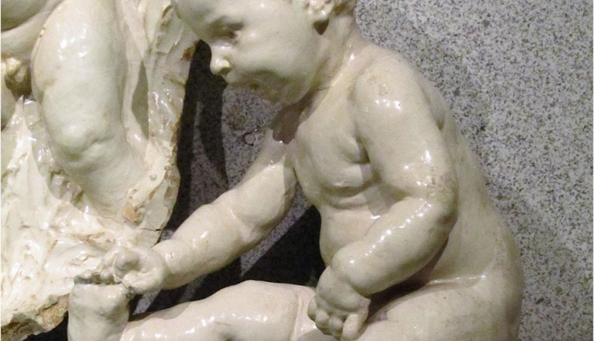  Detalle niño exento, izquierda. Fuente de Trauman, restaurada por la Fundación del Canal de Isabel II.