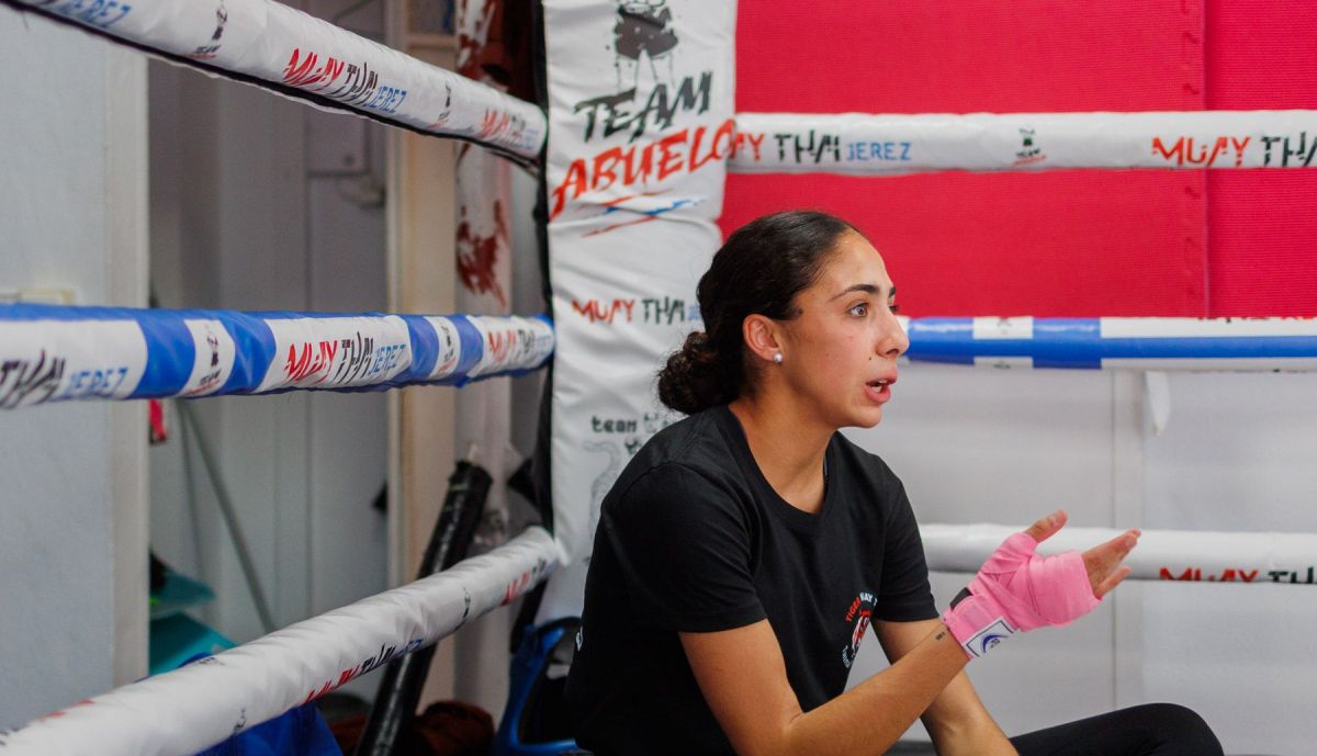 Una instantánea de la joven Malena Ruiz durante su entrevista. 