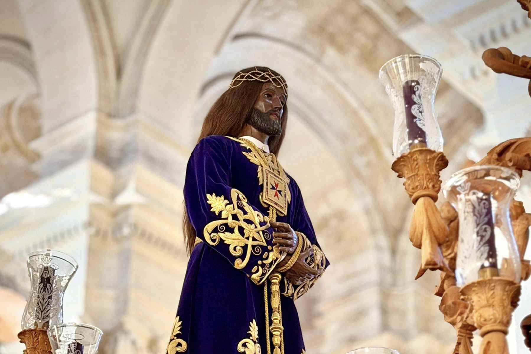 El Cristo de Medinaceli, en su paso, la última Semana Santa.