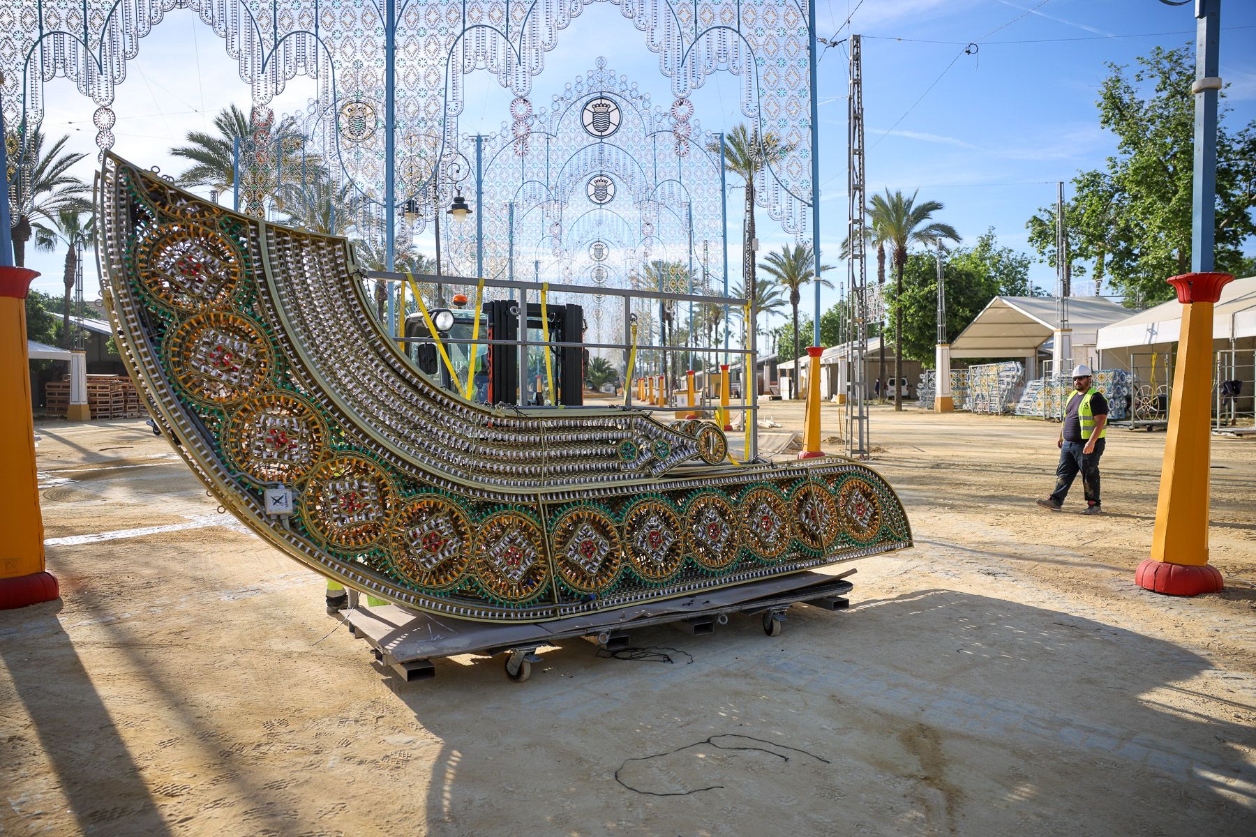 El montaje de la Feria de Jerez 2026.