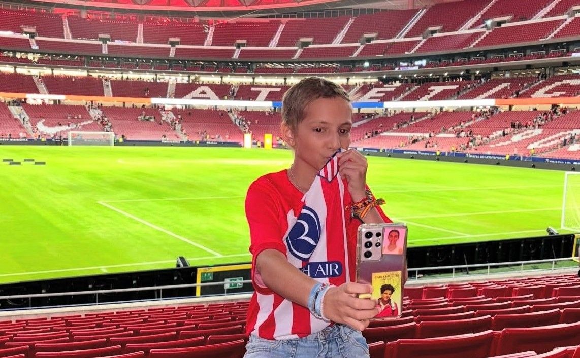 María en su visita al Metropolitano.