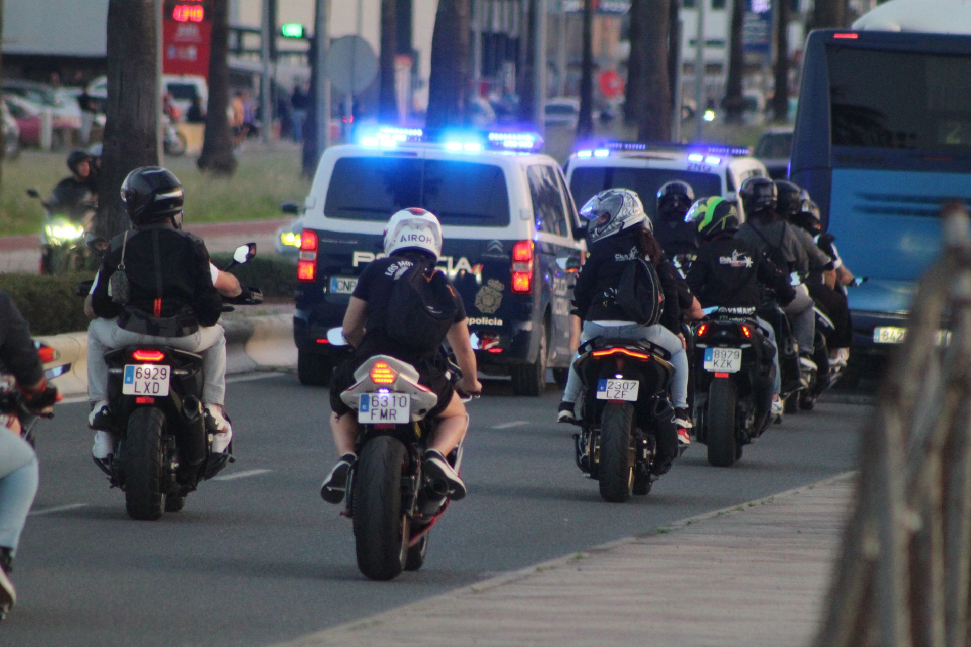Una imagen de la Motorada en una edición pasada en El Puerto.