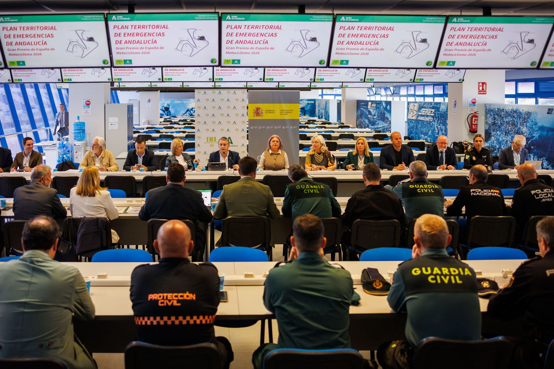 Las autoridades en el circuito de Jerez de cara al Gran Premio.