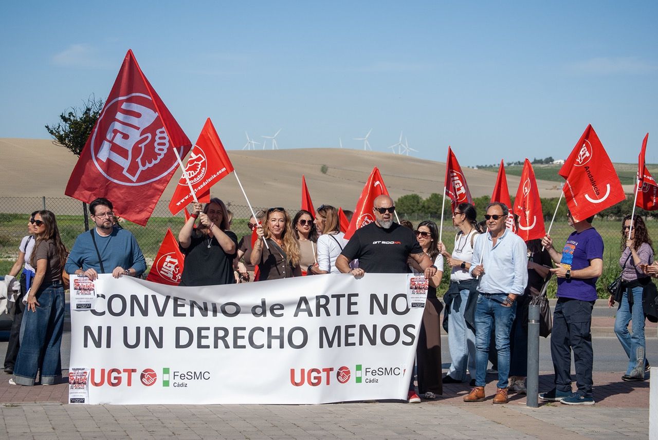 Protesta sindical contra el convenio ARTE de las grandes superficies. 