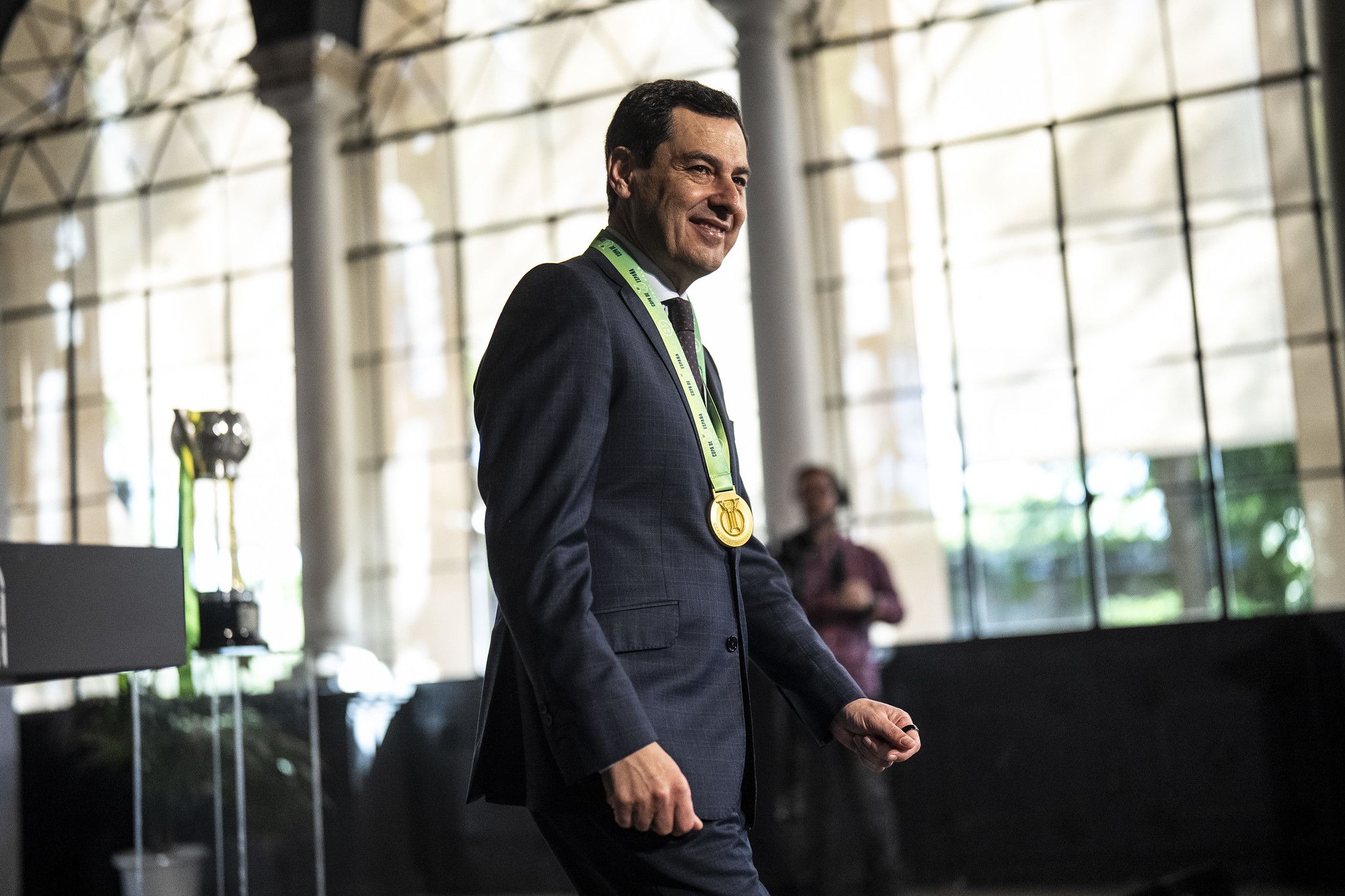 Juanma Moreno en un acto reciente.