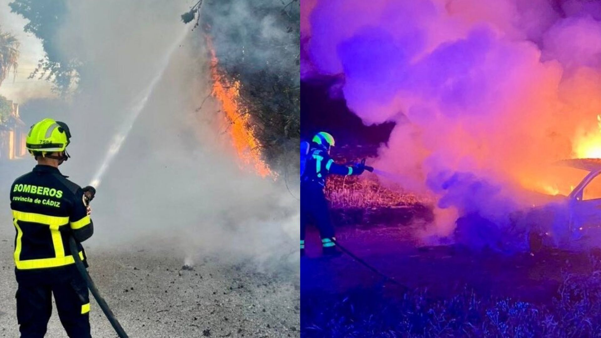 El Consorcio de Bomberos de la Provincia de Cádiz ha extinguido dos fuegos en Chiclana y Villamartín