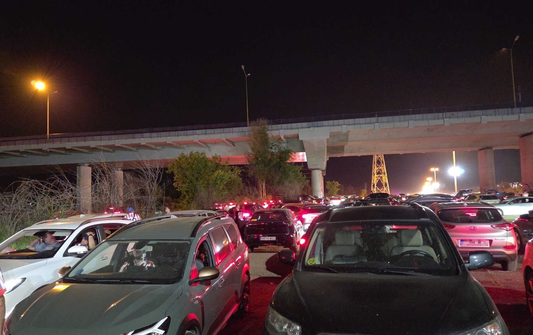 El colapse en el parking.