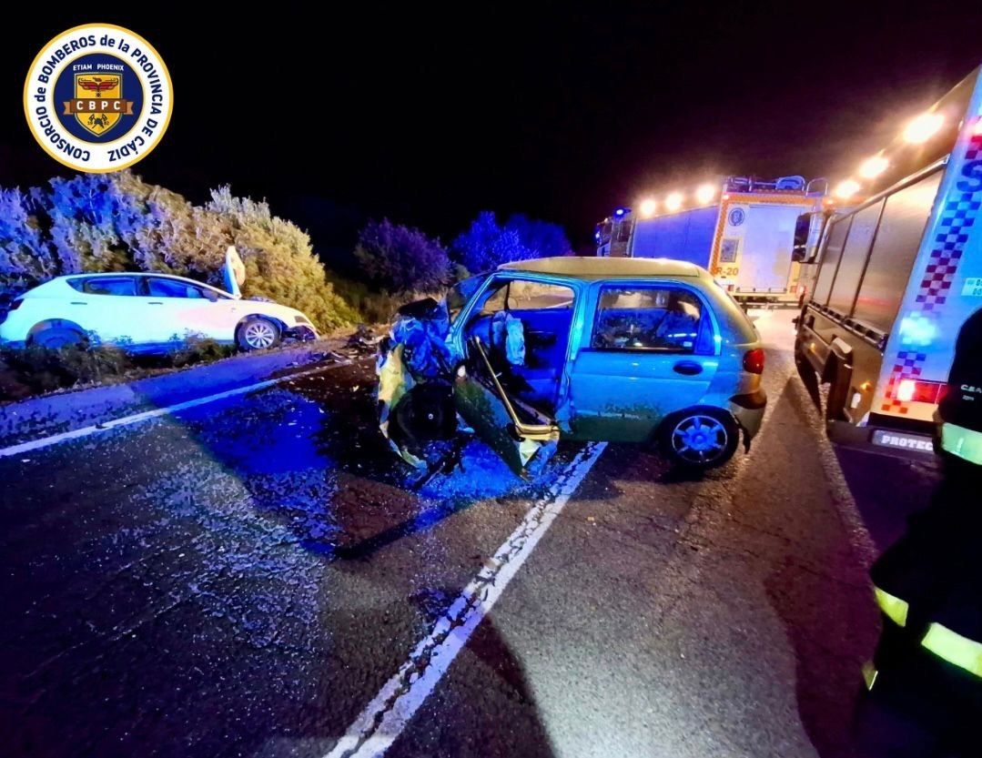 Estado de los coches tras el accidente.