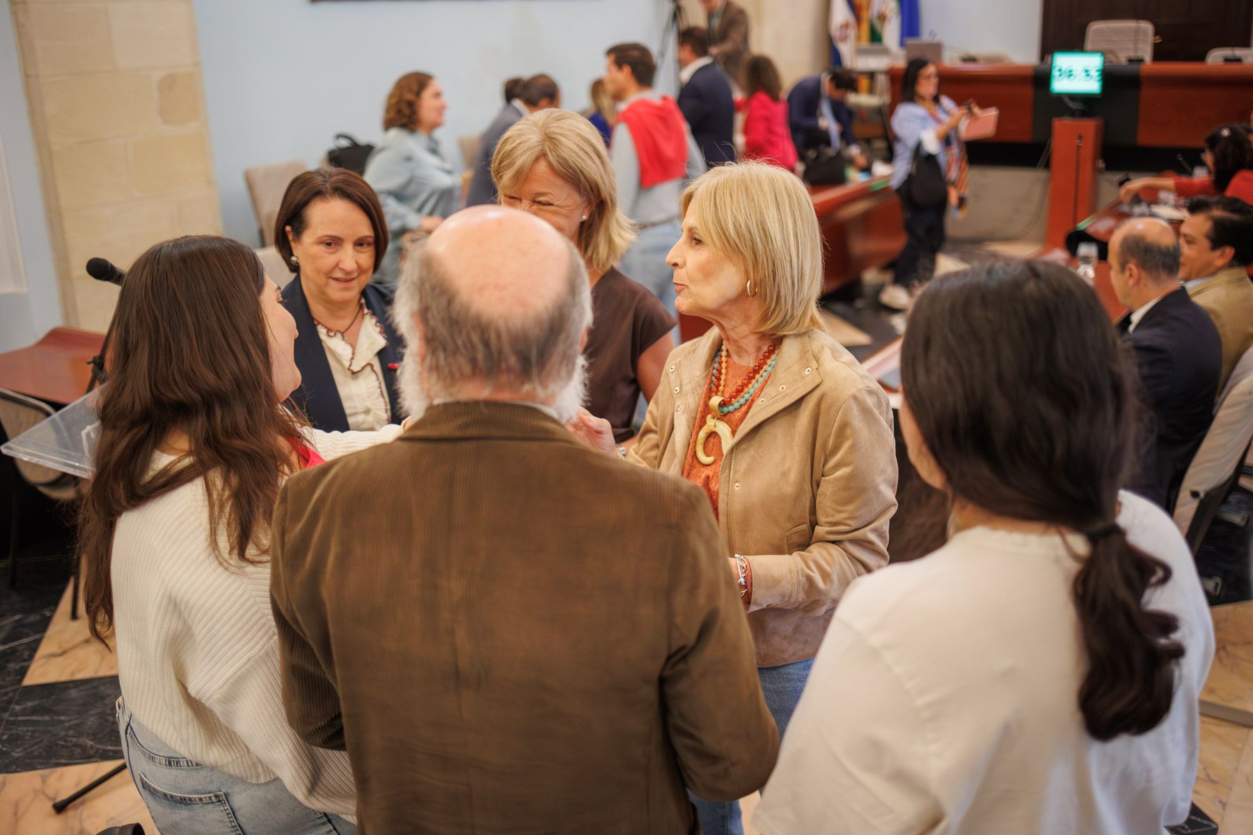 La alcaldesa, María José García-Pelayo, en un momento del inicio del pleno de abril, celebrado este pasado lunes en el Ayuntamiento de Jerez.