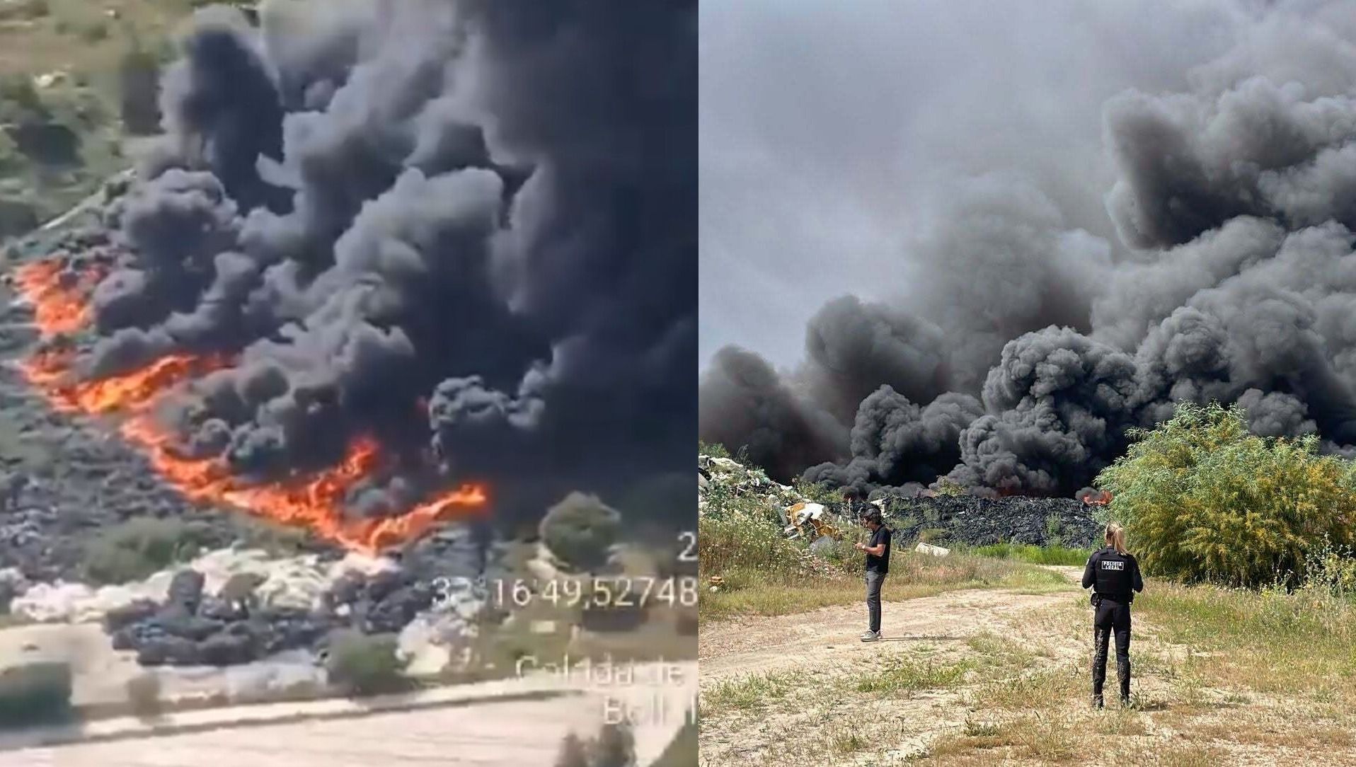 El incendio en Almonte.