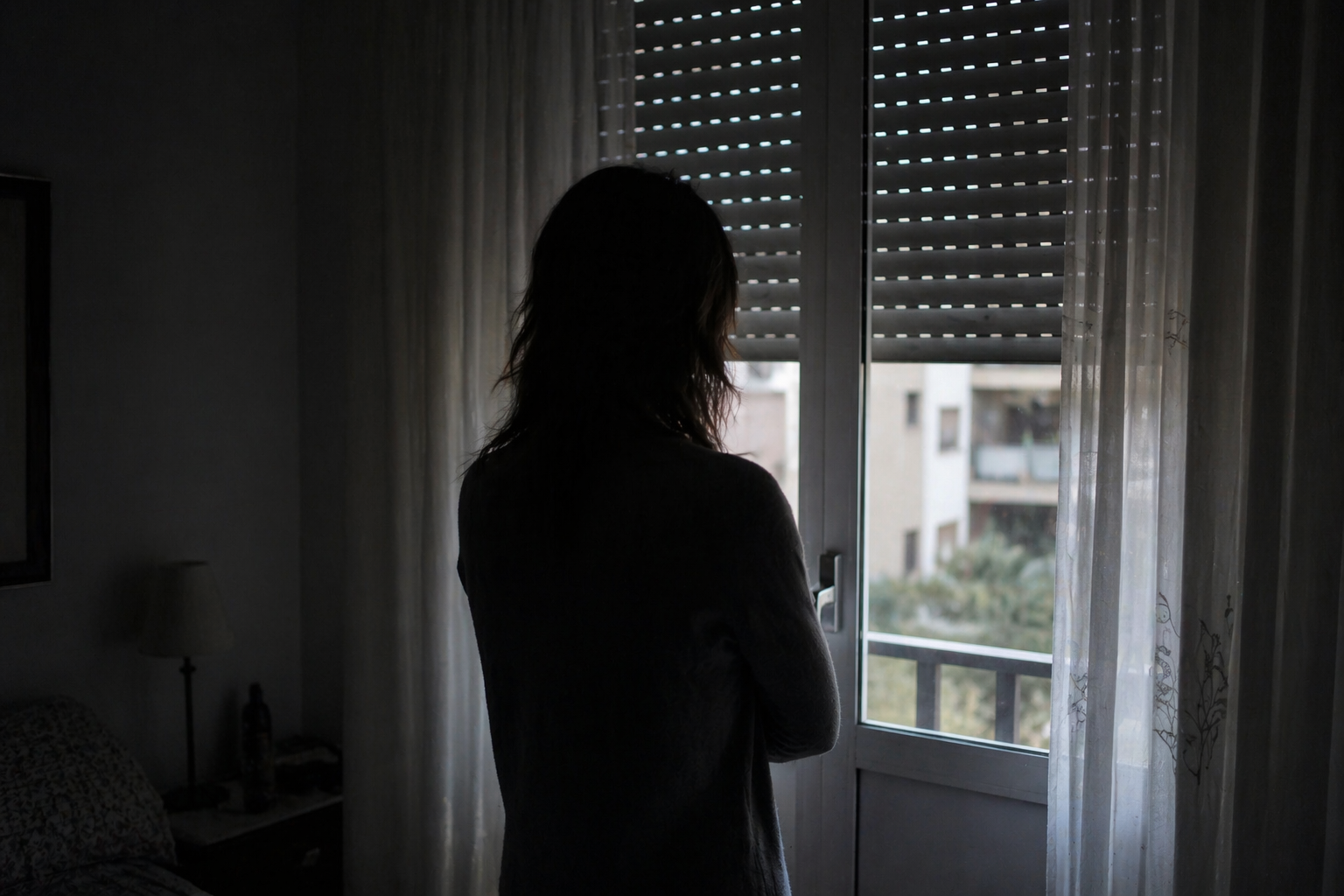 Imagen de una víctima de violencia machista, generada por IA. 