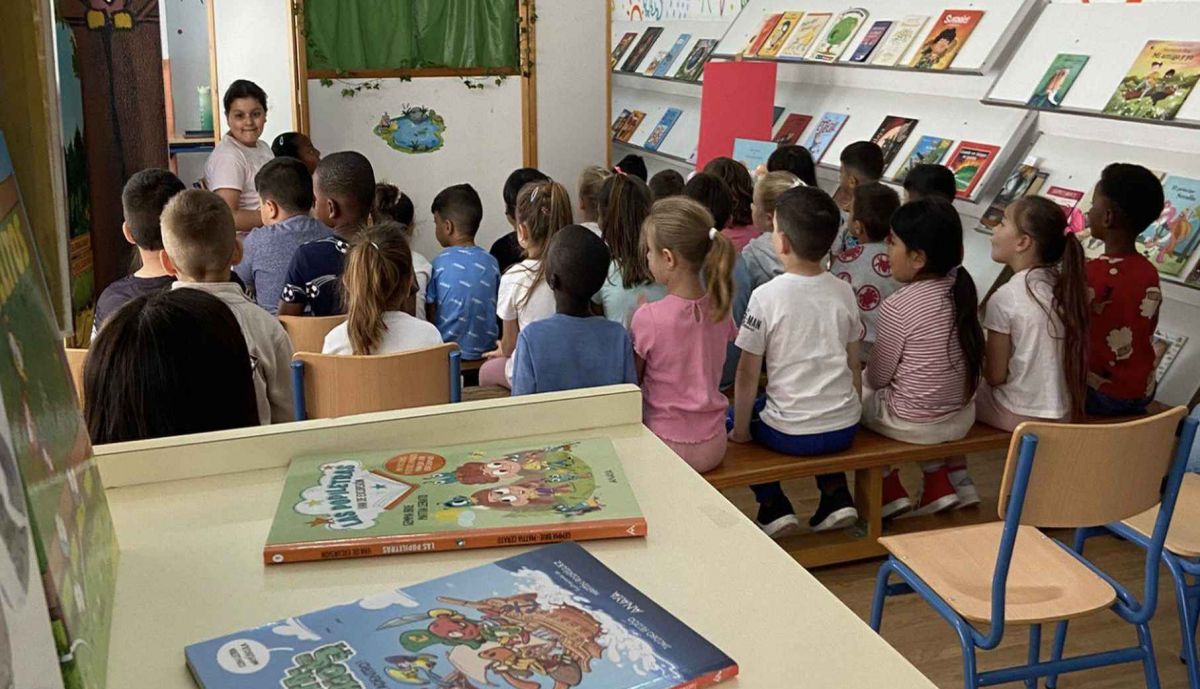 Una de las actividades de la semana cultural realizada en la biblioteca.