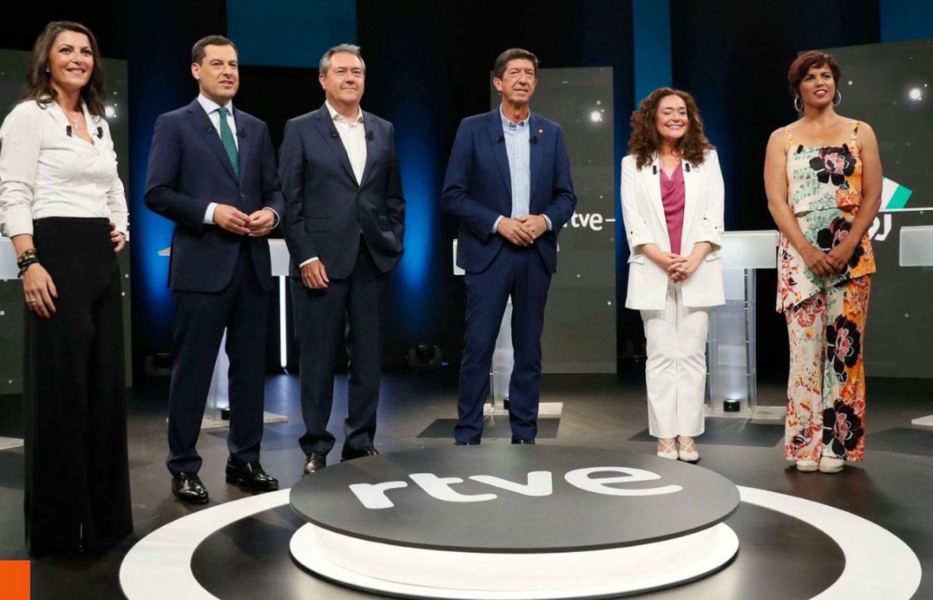 El debate electoral de 2022, frente al que solo repetirá Juanma Moreno.