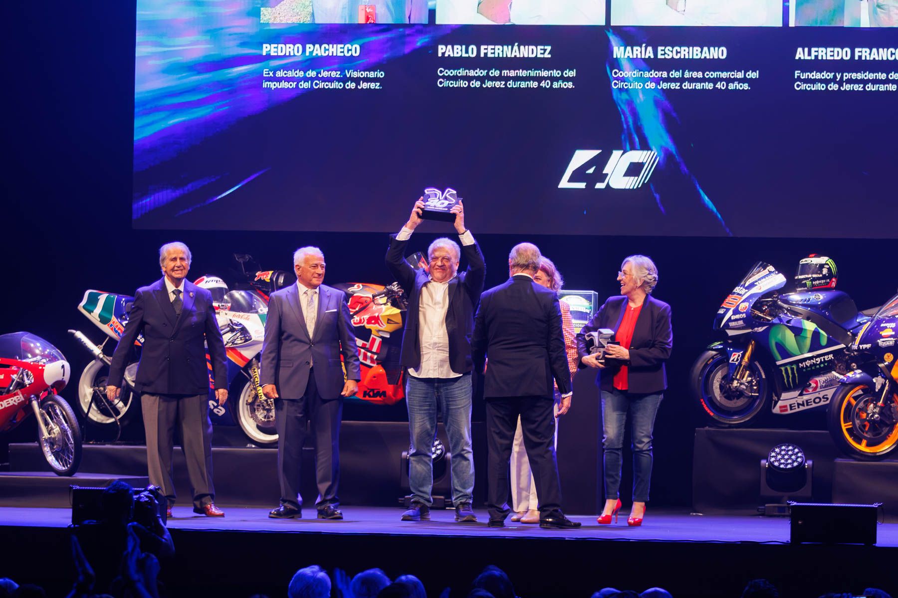 Premiados en la gala por el 40 aniversario del Circuito de Jerez