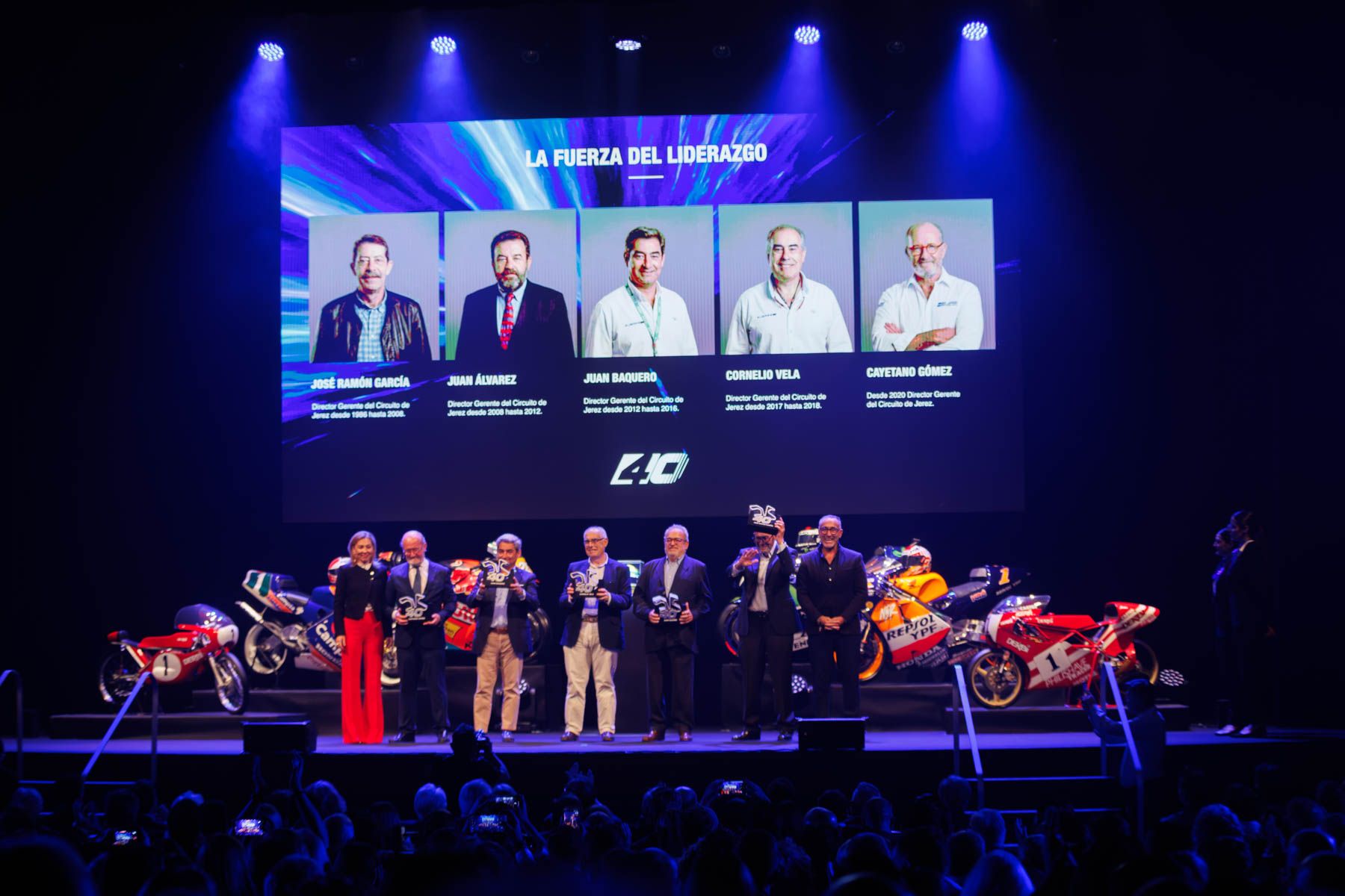 Premiados en la gala por el 40 aniversario del Circuito de Jerez