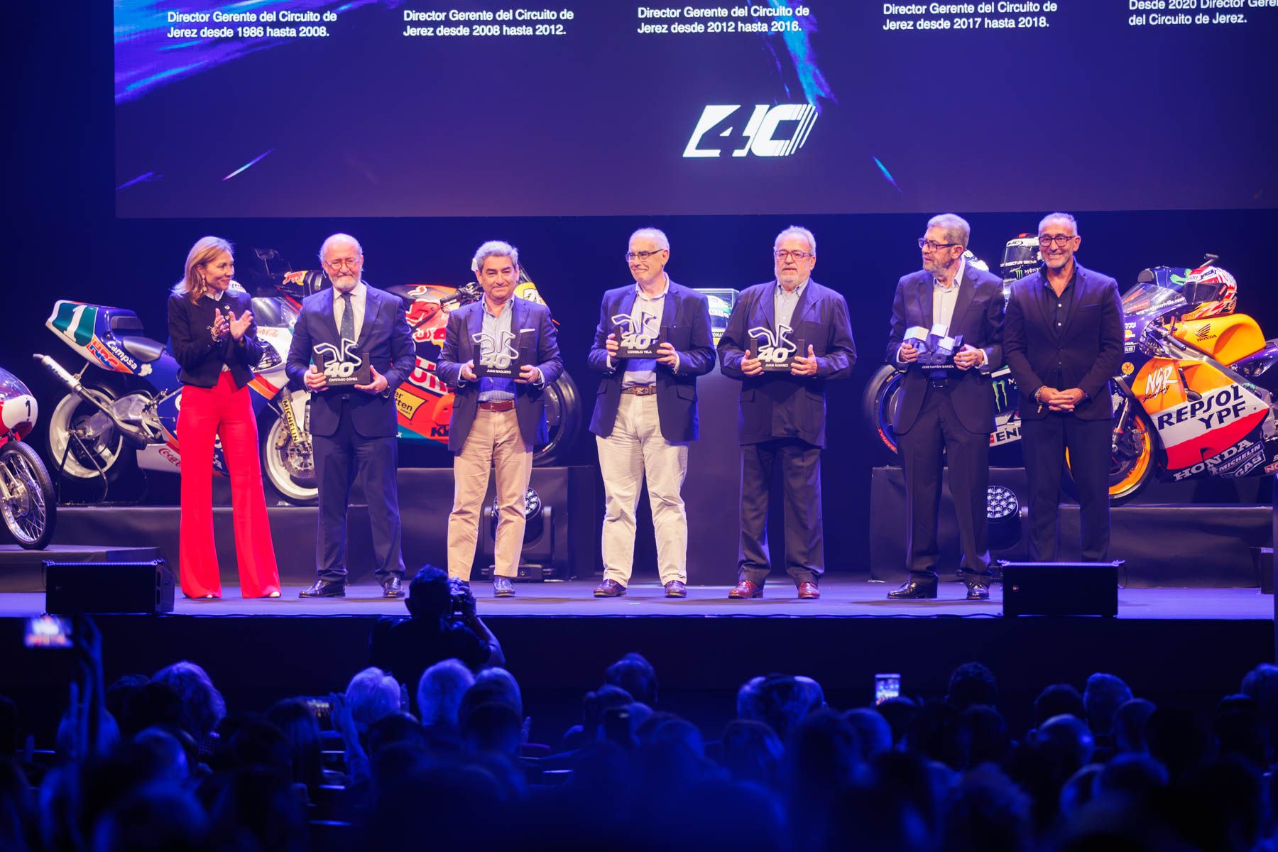 Premiados en la gala por el 40 aniversario del Circuito de Jerez